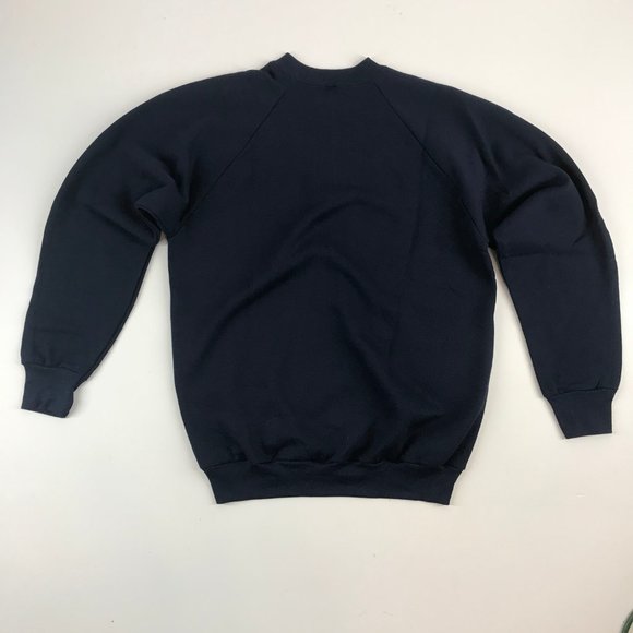 Vintage MADE IN USA Fruit of the Loom sweatshirts Navy NWT - Picture 3 of 7